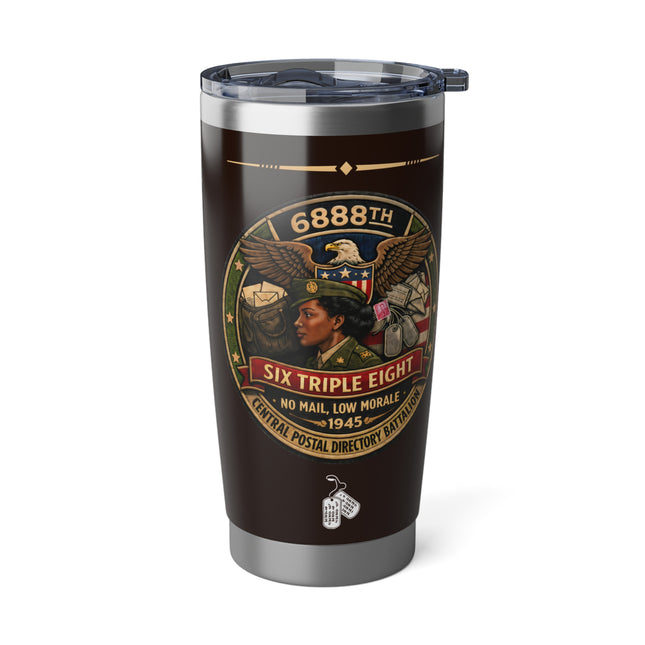Six Triple Eight Postal Battalion - 20oz brown tumbler