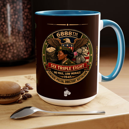 Six Triple Eight Postal Battalion - 15oz brown mug