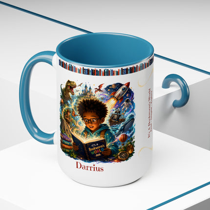 It's A Bookworm's World - 15oz Mug - boy-1