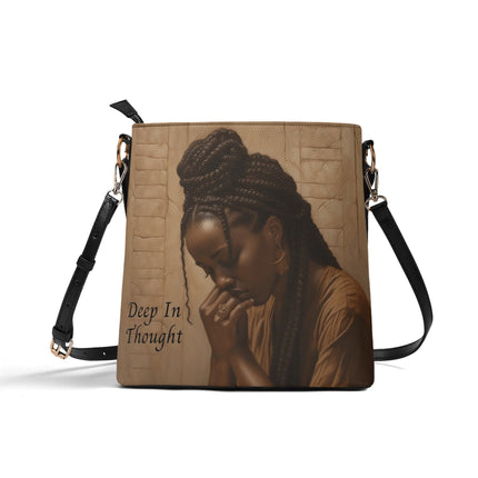 Deep In Thought - Bucket-Style Handbag