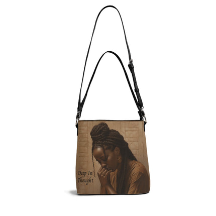 Deep In Thought - Bucket-Style Handbag