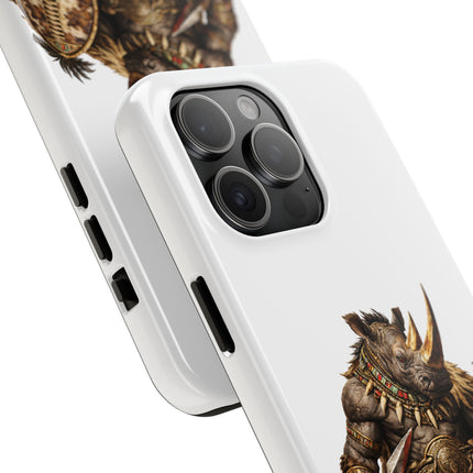 Shaka the Rhino – Warrior Chief - iPhone Case