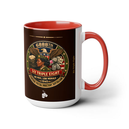 Six Triple Eight Postal Battalion - 15oz brown mug