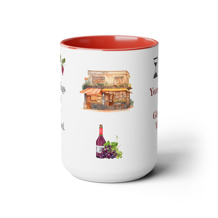 Years Lovers and Glasses of Wine - 15oz mug