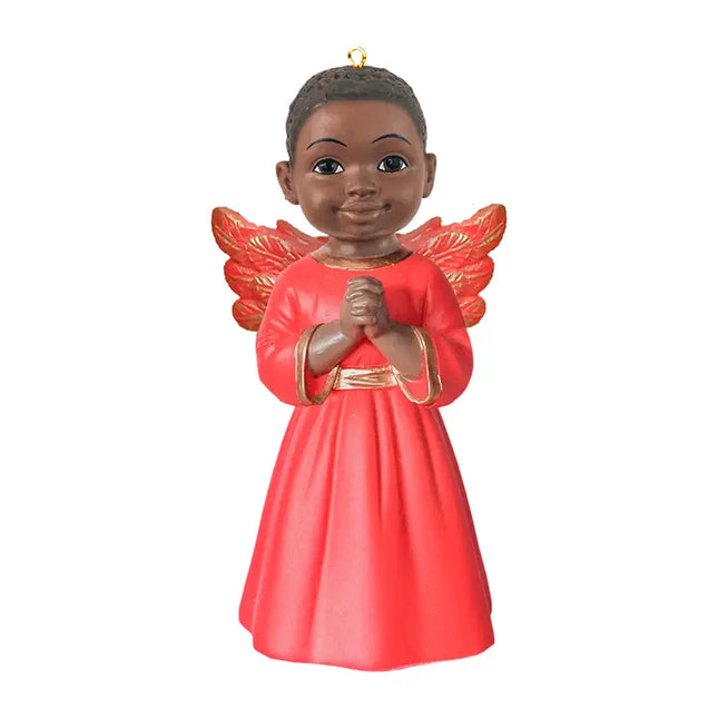 Prayer Angel Ornament - Boy in Red