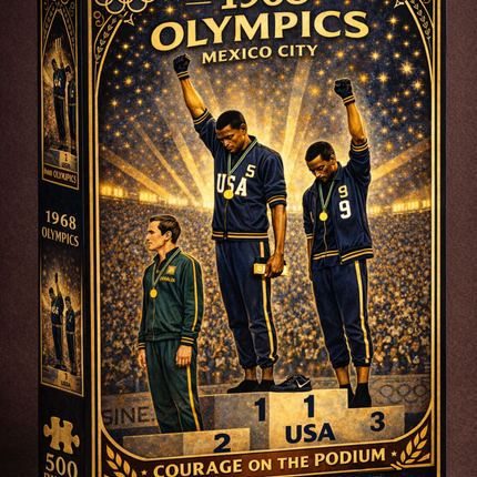 Courage on the Podium 1968 Olympics - Jigsaw Puzzle - 500 Piece