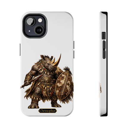 Shaka the Rhino – Warrior Chief - iPhone Case