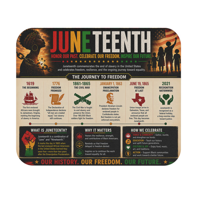 Juneteenth Infographic Mouse Pad