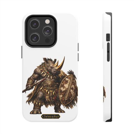 Shaka the Rhino – Warrior Chief - iPhone Case