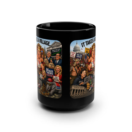 It Takes a Village – 15oz black mug