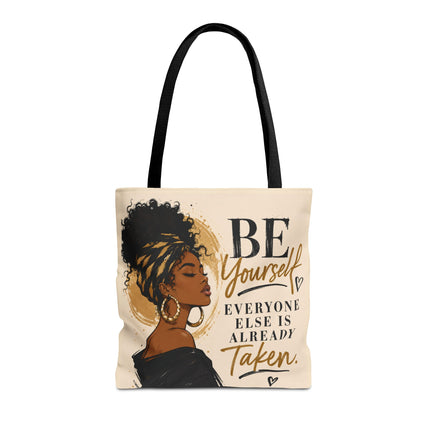 Be Yourself - Tote Bag - black and gold