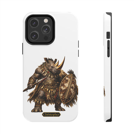 Shaka the Rhino – Warrior Chief - iPhone Case