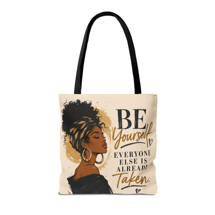 Be Yourself - Tote Bag - black and gold
