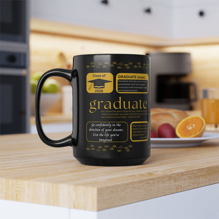 Graduation Mug - Class of 2026 - black 15oz