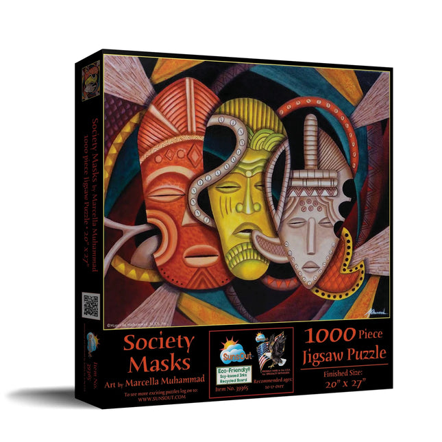 Society of Masks - 1000 piece jigsaw puzzle