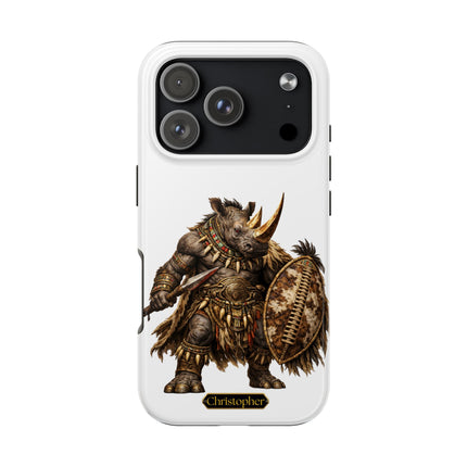 Shaka the Rhino – Warrior Chief - iPhone Case