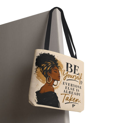 Be Yourself - Tote Bag - black and gold