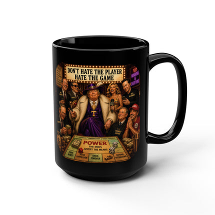 Don't Hate The Player - Hate The Game – 15oz black mug