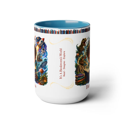 It's A Bookworm's World - 15oz Mug - boy-1