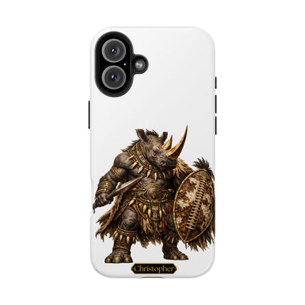 Shaka the Rhino – Warrior Chief - iPhone Case
