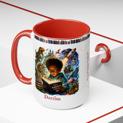 It's A Bookworm's World - 15oz Mug - boy-1