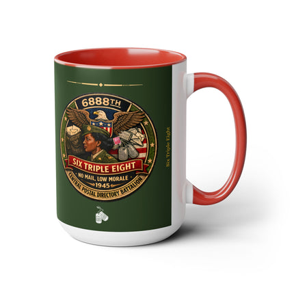 Six Triple Eight Postal Battalion - 15oz green mug