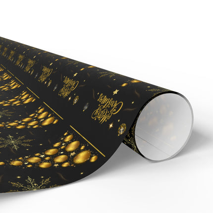 Christmas Treasure – Black & Gold Gift Wrapping Paper