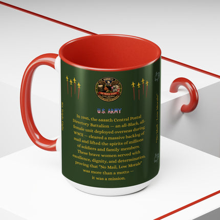 Six Triple Eight Postal Battalion - 15oz green mug