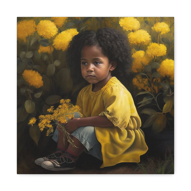 Yellow Blooms of Innocence - canvas print