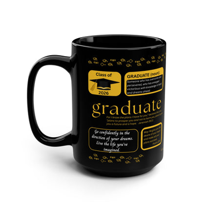 Graduation Mug - Class of 2026 - black 15oz