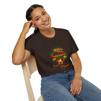 Passing The Torch - T-shirt - Black History Month 100 Year Anniv