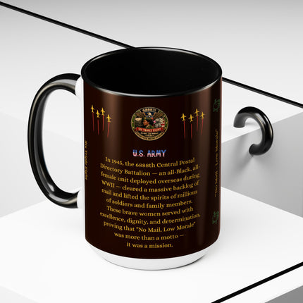 Six Triple Eight Postal Battalion - 15oz brown mug