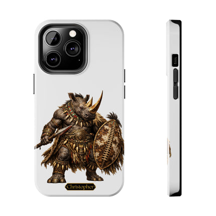 Shaka the Rhino – Warrior Chief - iPhone Case