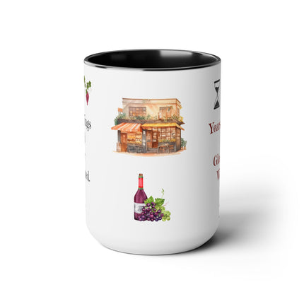 Years Lovers and Glasses of Wine - 15oz mug