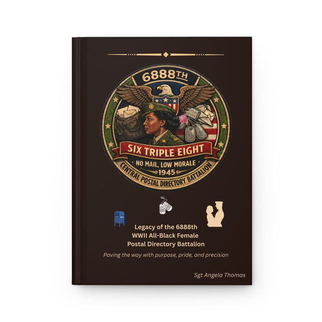 Six Triple Eight Postal Battalion - personalized journal - brown