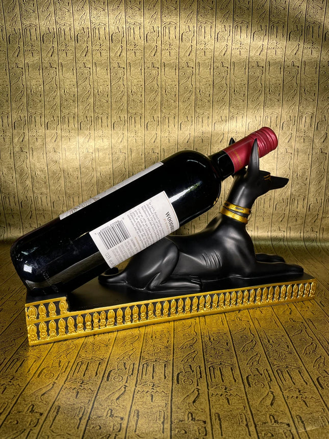 Egyptian Anubis Wine Bottle Holder