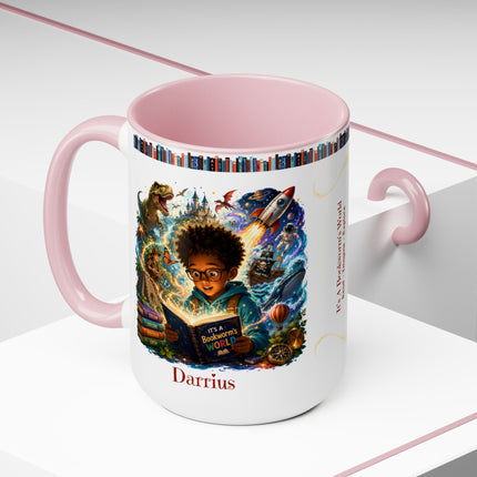 It's A Bookworm's World - 15oz Mug - boy-1