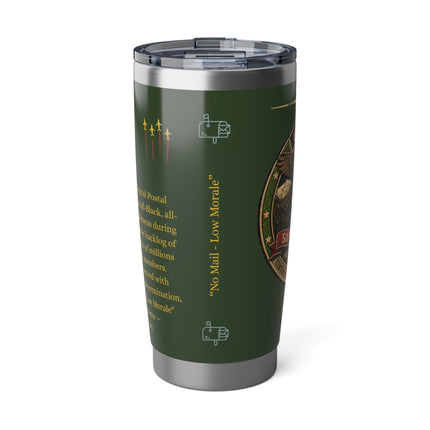 Six Triple Eight Postal Battalion - 20oz green tumbler
