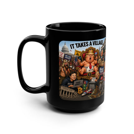 It Takes a Village – 15oz black mug