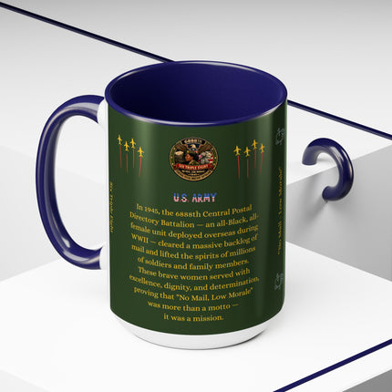 Six Triple Eight Postal Battalion - 15oz green mug