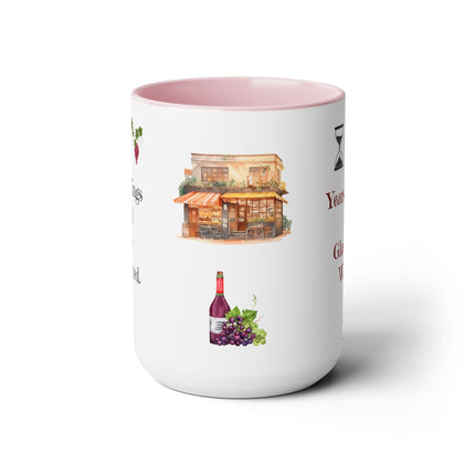 Years Lovers and Glasses of Wine - 15oz mug