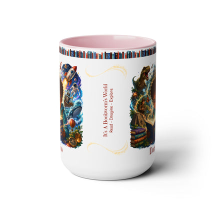 It's A Bookworm's World - 15oz Mug - boy-1