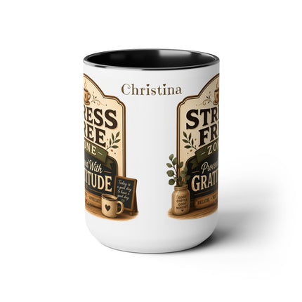 Stress Free Zone Personalized - 15oz Mug