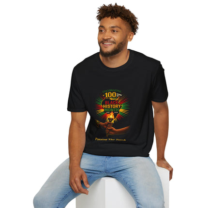 Passing The Torch - T-shirt - Black History Month 100 Year Anniv