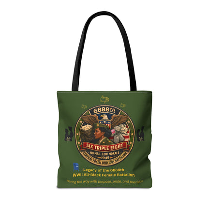 Six Triple Eight Postal Battalion - Tote Bag - green