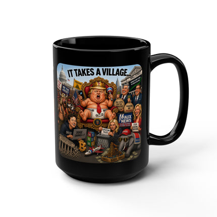 It Takes a Village – 15oz black mug