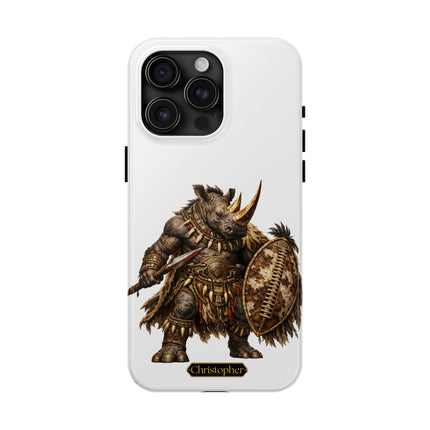 Shaka the Rhino – Warrior Chief - iPhone Case