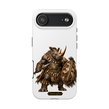 Shaka the Rhino – Warrior Chief - iPhone Case