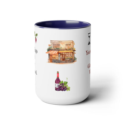 Years Lovers and Glasses of Wine - 15oz mug
