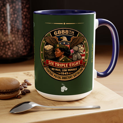 Six Triple Eight Postal Battalion - 15oz green mug